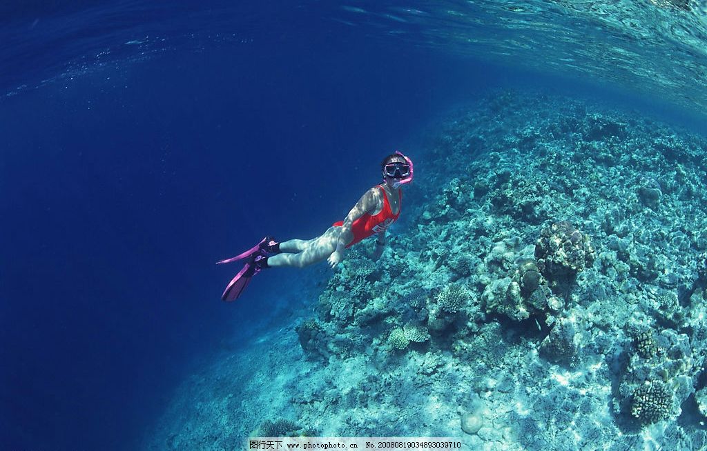 海底潜水 海底 神秘 潜水 美女 海洋 运动 水的天堂 自然景观 自然