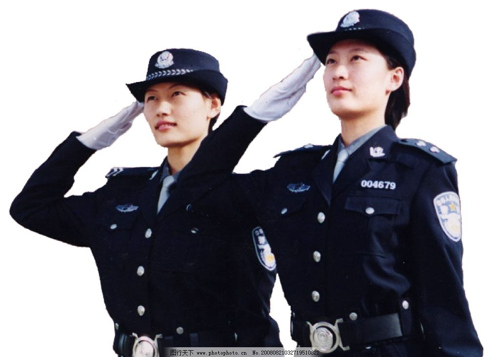 女警察 敬礼图片