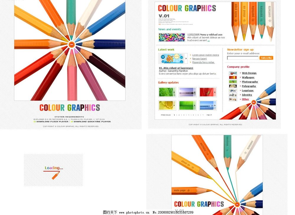 国外经典FLASH模板2(含FLASH源文件PSDH